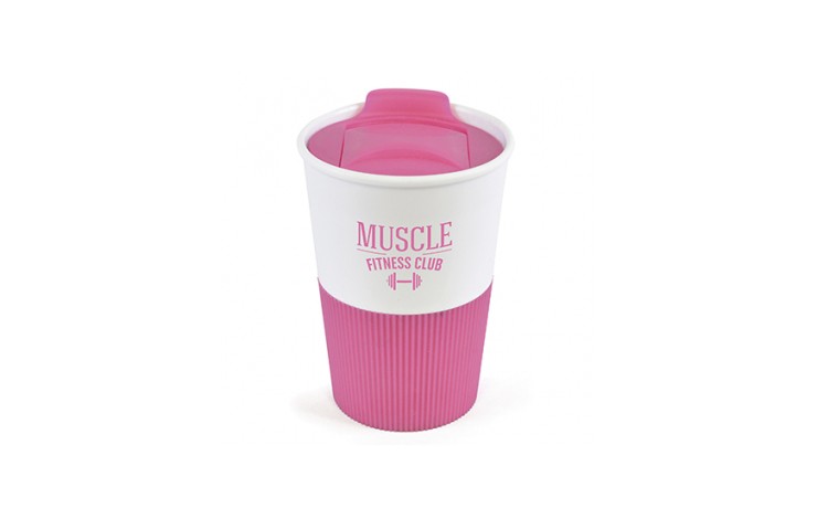 Rubber Base Plastic Take Out Mug