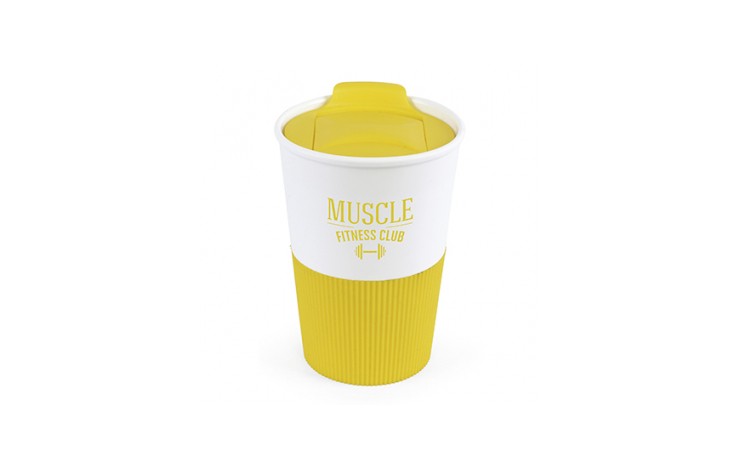 Rubber Base Plastic Take Out Mug