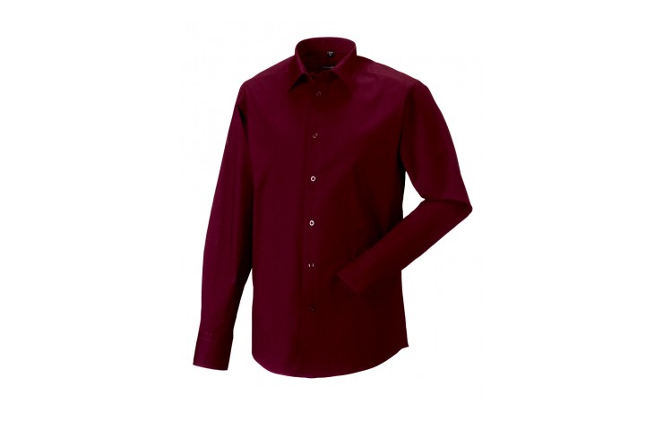 Russell Collection Men's Long Sleeve Fitted Shirt