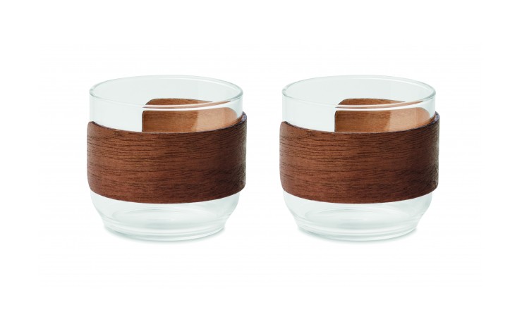 Set of 2 Glass Coffee Cups