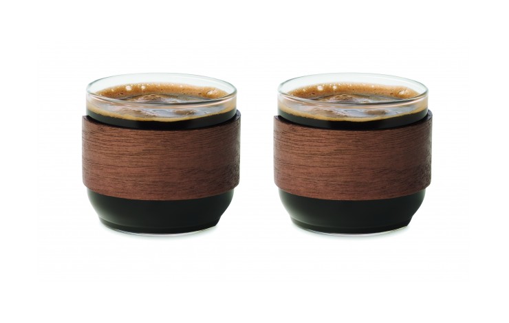 Set of 2 Glass Coffee Cups