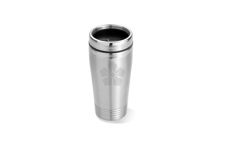 Promotional Metal Silver Travel Mug, Personalised by MoJo Promotions