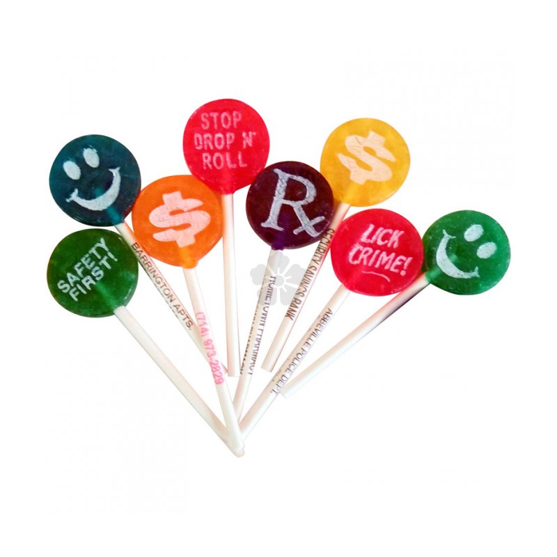 Promotional Small Logo Lollipop with Printed Stick, Personalised by MoJo Promotions