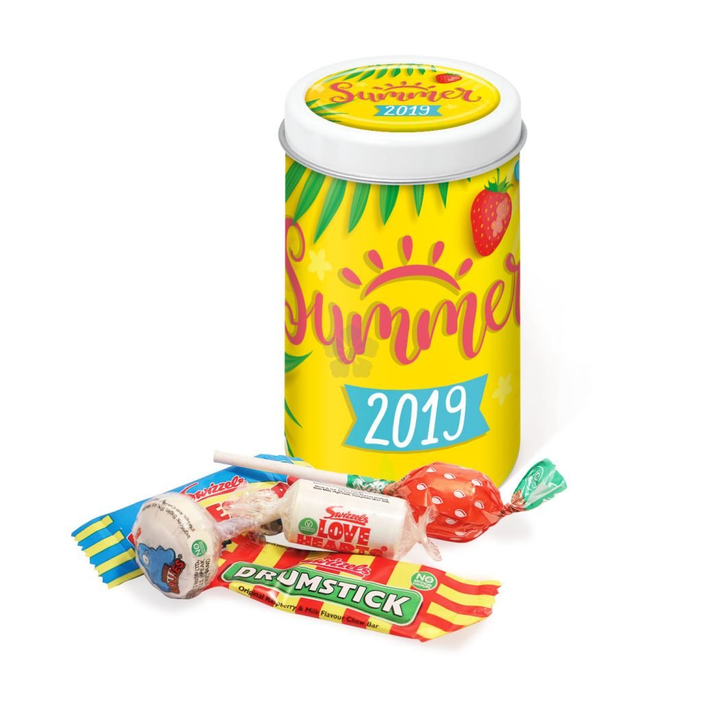 Promotional Snack Tin with Swizzels Variety Mix, Personalised by MoJo