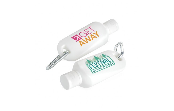 SPF25 Sun Lotion on Carabiner Clip