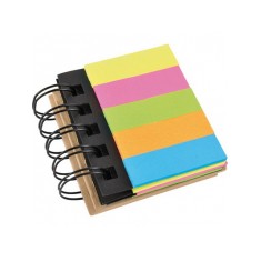 Spiral Bound Eco Flag and Sticky Note Pad