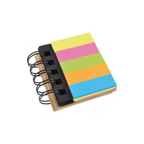 Spiral Bound Eco Flag and Sticky Note Pad