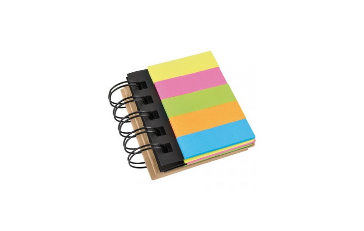 Spiral Bound Eco Flag and Sticky Note Pad
