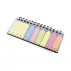 Spiral Bound Ruler & Sticky Note Set