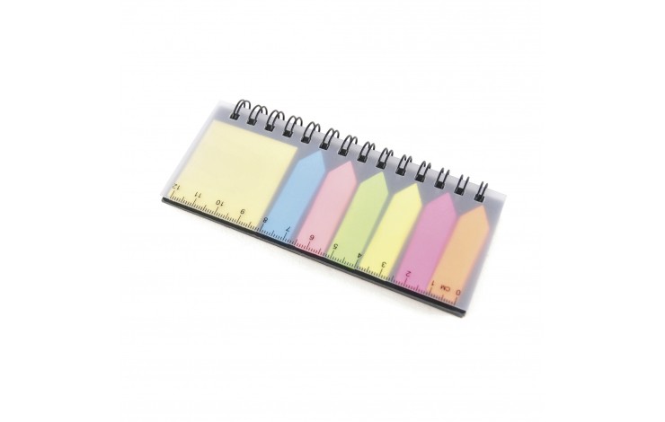 Spiral Bound Ruler & Sticky Note Set
