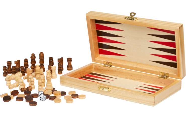 Springfield 3-in-1 Wooden Game Set