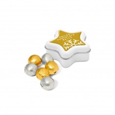 Star Tin filled with Chocolate Balls