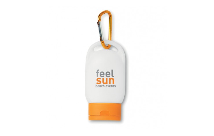 Sunscreen Lotion with Carabiner