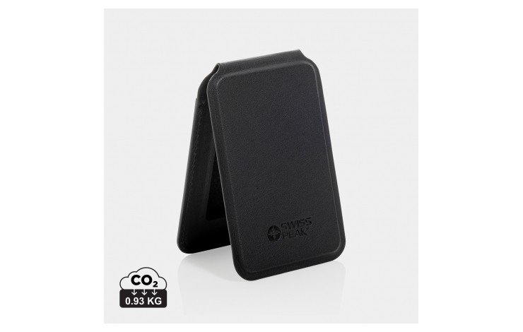 Swiss Peak Magstand RCS recycled PU magnetic phone wallet