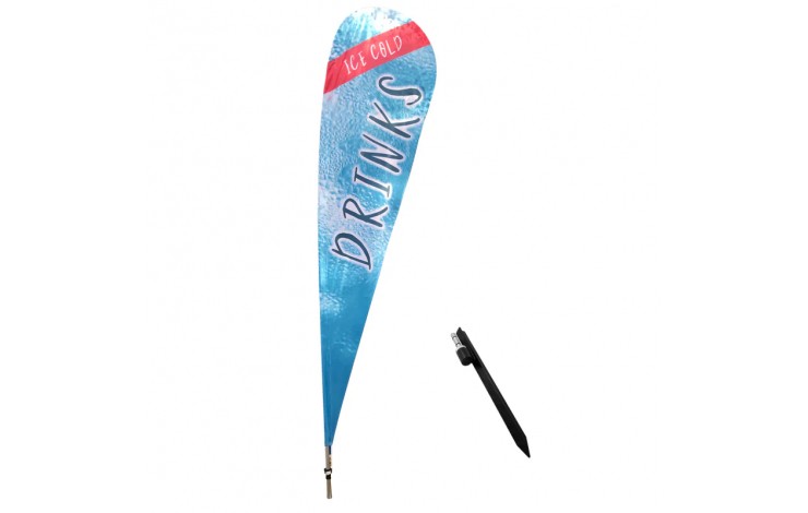 Teardrop Flag with Ground Spike