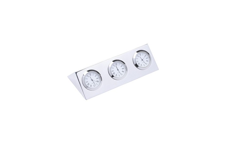 Three City Time Zone Desk Clock