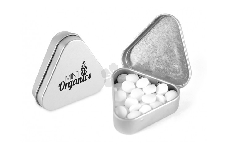 Promotional Triangular Mint Tin, Personalised by MoJo Promotions