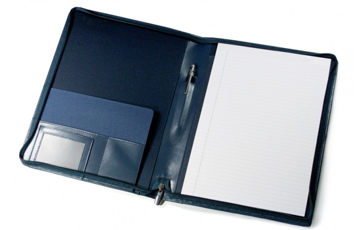 Warwick Leather A4 Zipped Folder