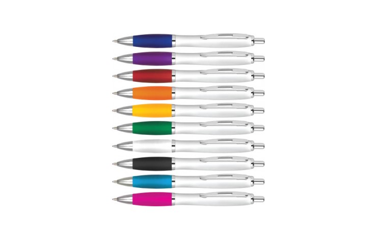 White Curvy Ballpen