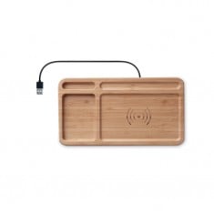 Bamboo Wireless Charger & Phone Stand