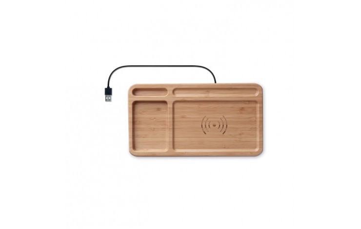 Bamboo Wireless Charger & Phone Stand