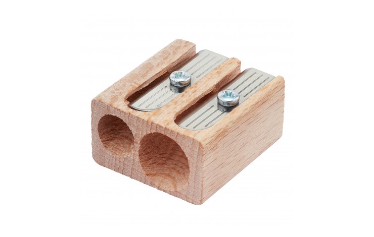 Wooden Pencil Sharpener - Double