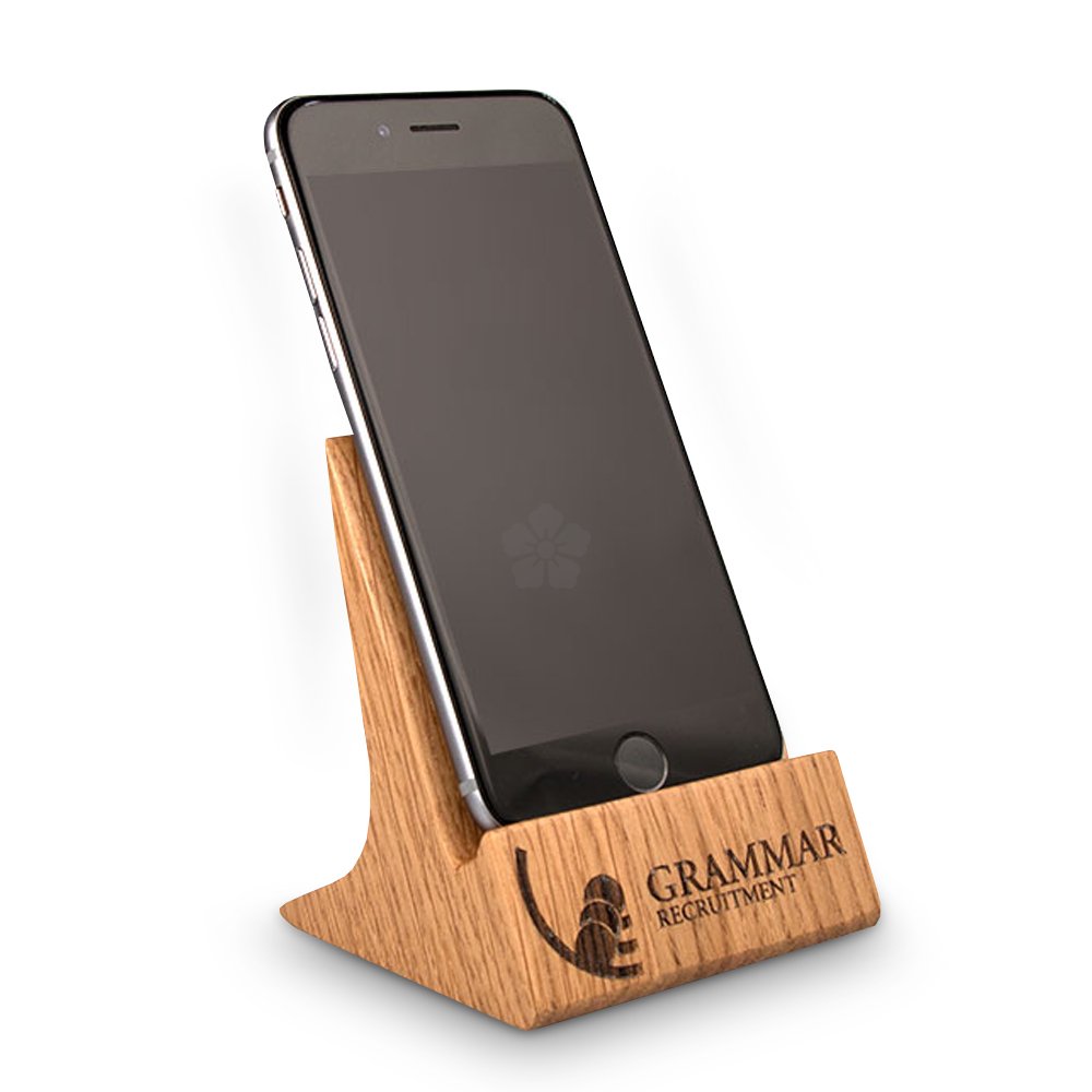 Promotional Wooden Phone Holder, Personalised by MoJo Promotions