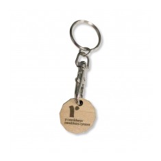 Wooden Trolley Coin Keyring