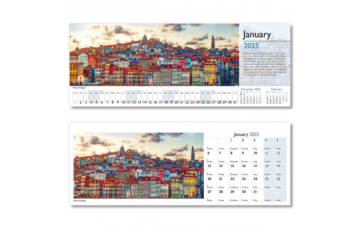 World in View Desk Calendar