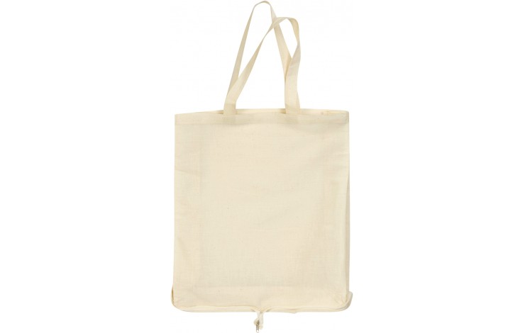 Promotional Zipped Cotton Fold-up Shopper, Personalised by MoJo Promotions