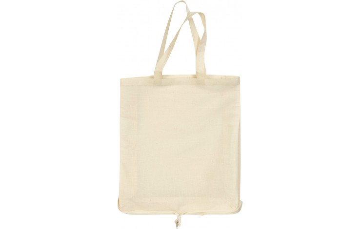 Zipped Cotton Fold-up Shopper