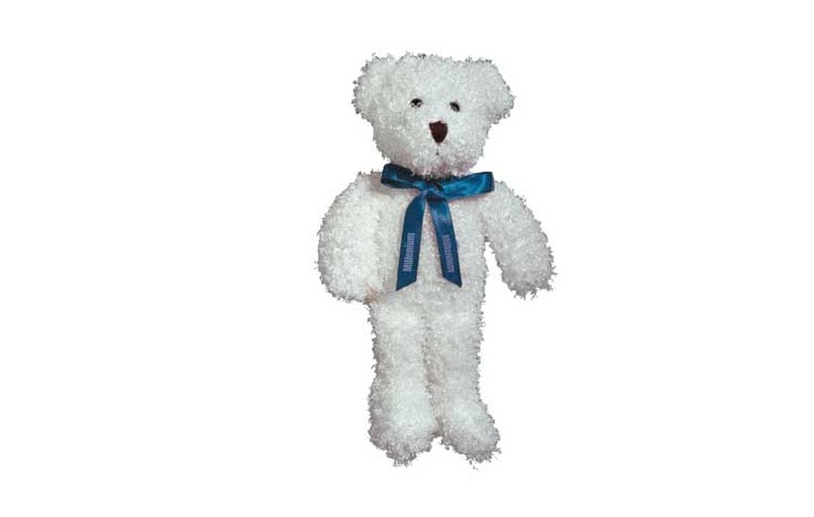 12" Snowy Bear with Bow