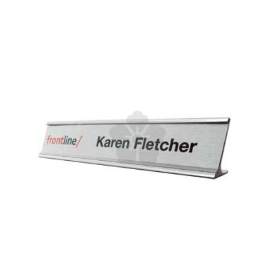 holders plate name metal